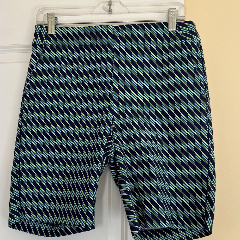 NWT EP Pro Women's Athletic Shorts in Navy and Green Pattern